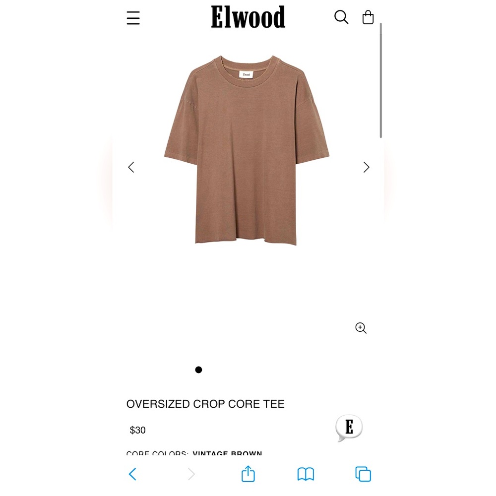 Elwood cropped core tshirt